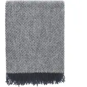 Scandi Living Sandstone wollen plaid 130x180 cm Indigo blauw