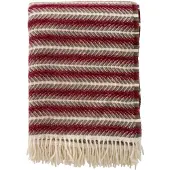 Klippan Yllefabrik Oscar wollen plaid 130x200 cm Multi bordeaux