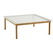HAY Kofi salontafel Oak-ribbed glass, 100 cm