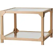 Gärsnäs Bleck Salontafel 55x55 cm glas Beuk-natural