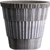 Bergs Potter Atlas raw bloempot met schotel Grey, Ø21 cm
