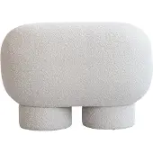 101 Copenhagen De originele titel is: Big Foot Bench Petit - Ottoman Off White Bouclé (CPH 900)