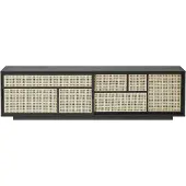 Design House Stockholm Air dressoir low zwart, rotan