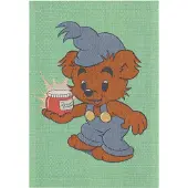 Ekelund Linneväveri Bamse theedoek 35x50 cm Blauw-groen
