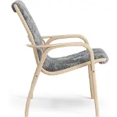 Swedese Laminett Fauteuil gelakt Beuken / schapenvacht Scandinavian Grey (grijs)