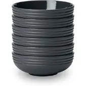 NJRD Lines kom Ø16 cm 6-pack donkergrijs
