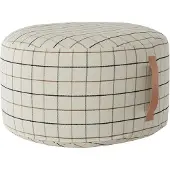 OYOY Grid poef Ø65 cm Off white