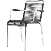 Fiam Mya armstoel aluminium Zwart