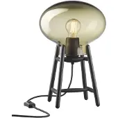 FDB Møbler U4 Hiti tafellamp Smoked glass-oak black painted