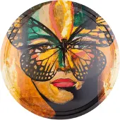 Carolina gynning Golden Butterfly dienblad Ø46 cm Orange-black