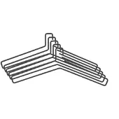 Scandi Living Edge hanger 5-pack Black