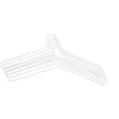 Scandi Living Edge hanger 5-pack White