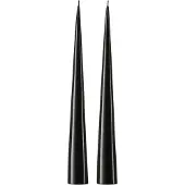 Ester & Erik kegelkaars 37 cm 2-pack gelakt Raw black 75-0