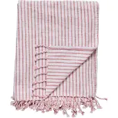 Lene Bjerre Olivia plaid 130x170 cm Off White-Dark Coral