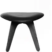 Tom Dixon Slab Poef Black Black Leather