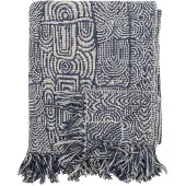 Bloomingville Bresso plaid 130x160 cm Blauw