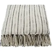 House Doctor Lines overtrek 130x180 cm Zwart-off-white