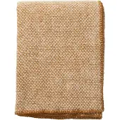 Klippan Yllefabrik Domino wollen plaid Crème caramel