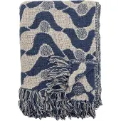 Bloomingville Santena plaid 130x160 cm Blauw