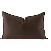 Scandi Living Calm kussenhoes linnen 40x60 cm Chocolate Brown