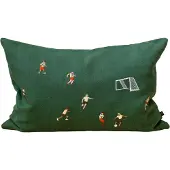 Fine Little Day Soccer voetbal kussenhoes 58x38 cm Green