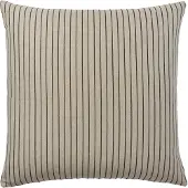 Broste Copenhagen Karen kussenhoes Light beige-black, 60x60 cm