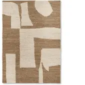 Ferm Living Vloerkleed Piece Rug 200 x 300 cm - Off-White / Toffee
