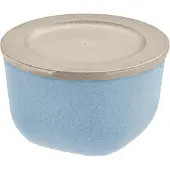 Koziol Connect schaal met deksel 1 L biocirculaire thermoplast Nature flower blue