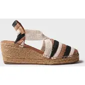 Toni pons Gestreepte espadrille met sleehak en elastische bandjes | TERRA-AB