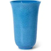 Lyngby Porcelæn Rhombe vaas 20 cm Blauw
