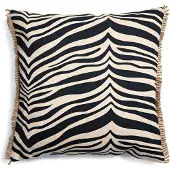 Classic collection Zebra kussen 50x50 cm Zwart