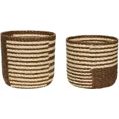 Hubsch Twine manden set van 2 stuks - 511505