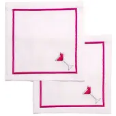 Vondels cocktail servet cosmopolitan white (set van 2)