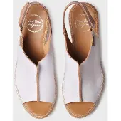Toni pons Dames leren espadrille met sleehak en klittenbandsluiting | LUGANO-P