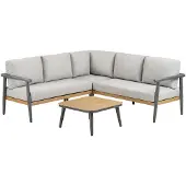 Ebuy24 Hoekloungeset Comillas - Antraciet/Grijs