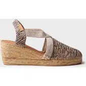 Toni pons Espadrille met sleehak en zebraprint | TERRA-ZB