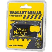 SmartaSaker multitool Wallet Ninja 7 cm zwart 18 functies