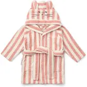 Liewood Lily badjas coral blush crème-de-la-crème streep 3-4 jaar