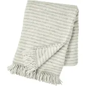 Scandi Living Tidal wollen plaid 130x180 cm Lichtgrijs