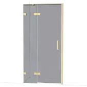 Maxaro Diamond Douchedeur | 100 cm Lichtgoud Rookglas Draaideur