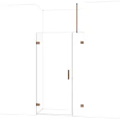 Maxaro Diamond Douchedeur | 115 cm Glanzend koper Helder glas Draaideur