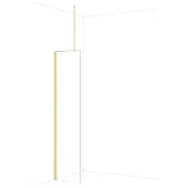 Maxaro Diamond Inloopdouche | 50 cm Glanzend lichtgoud Helder glas Vaste wand