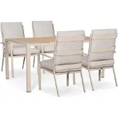 Lifestyle Garden Furniture Lifestyle Lecce/Creta 160x90 cm dining tuinset 5-delig