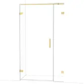 Maxaro Diamond Douchedeur | 115 cm Lichtgoud Helder glas Draaideur