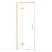 Maxaro Diamond Douchedeur | 80 cm Lichtgoud Helder glas Draaideur