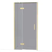 Maxaro Diamond Douchedeur | 100 cm Lichtgoud Rookglas Draaideur