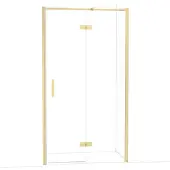 Maxaro Diamond Douchedeur | 110 cm Lichtgoud Helder glas Draaideur