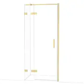 Maxaro Diamond Douchedeur | 90 cm Lichtgoud Helder glas Draaideur