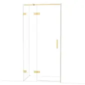 Maxaro Diamond Douchedeur | 100 cm Lichtgoud Helder glas Draaideur