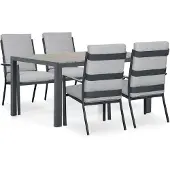 Lifestyle Garden Furniture Lifestyle Lecce/Young 155x92 cm dining tuinset 5-delig